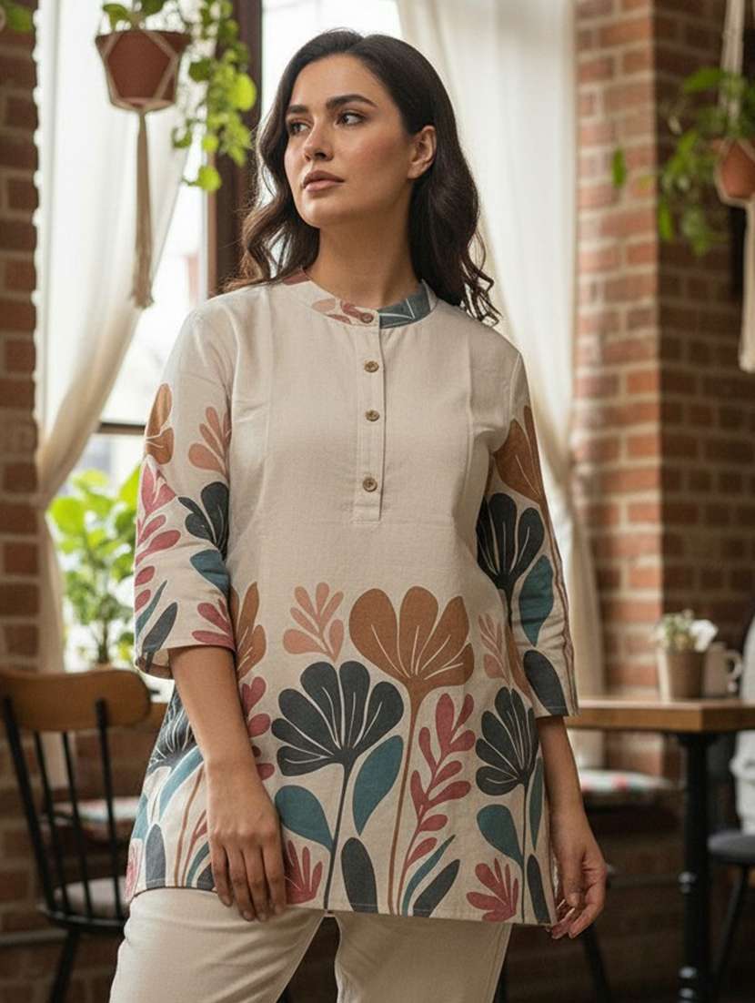 Women Embroidered Three Quarter Sleeves Ethnic Co-ord Set - 22598156 -  Standard Image - 5