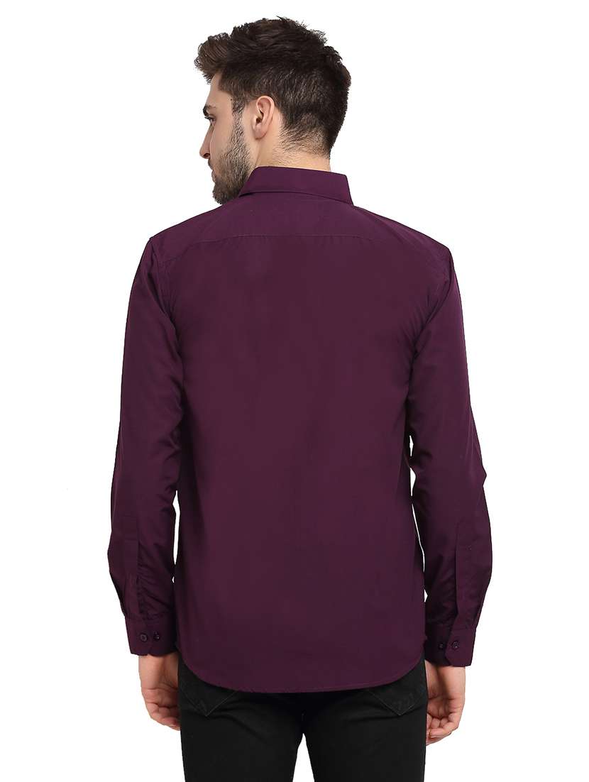men solid long sleeves regular fit shirt - 22598191 -  Standard Image - 3