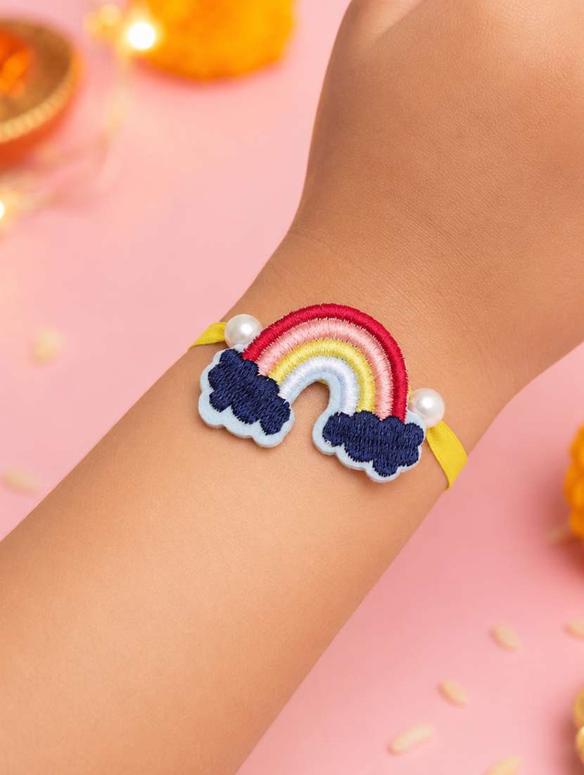 the magic wand cute rainbow shaped  rakhi