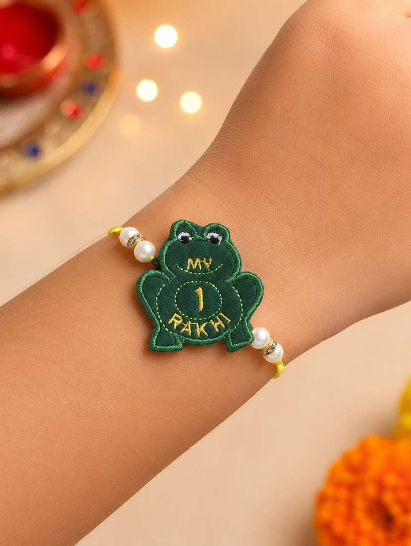 the magic wand trendy frog applique my first rakhi