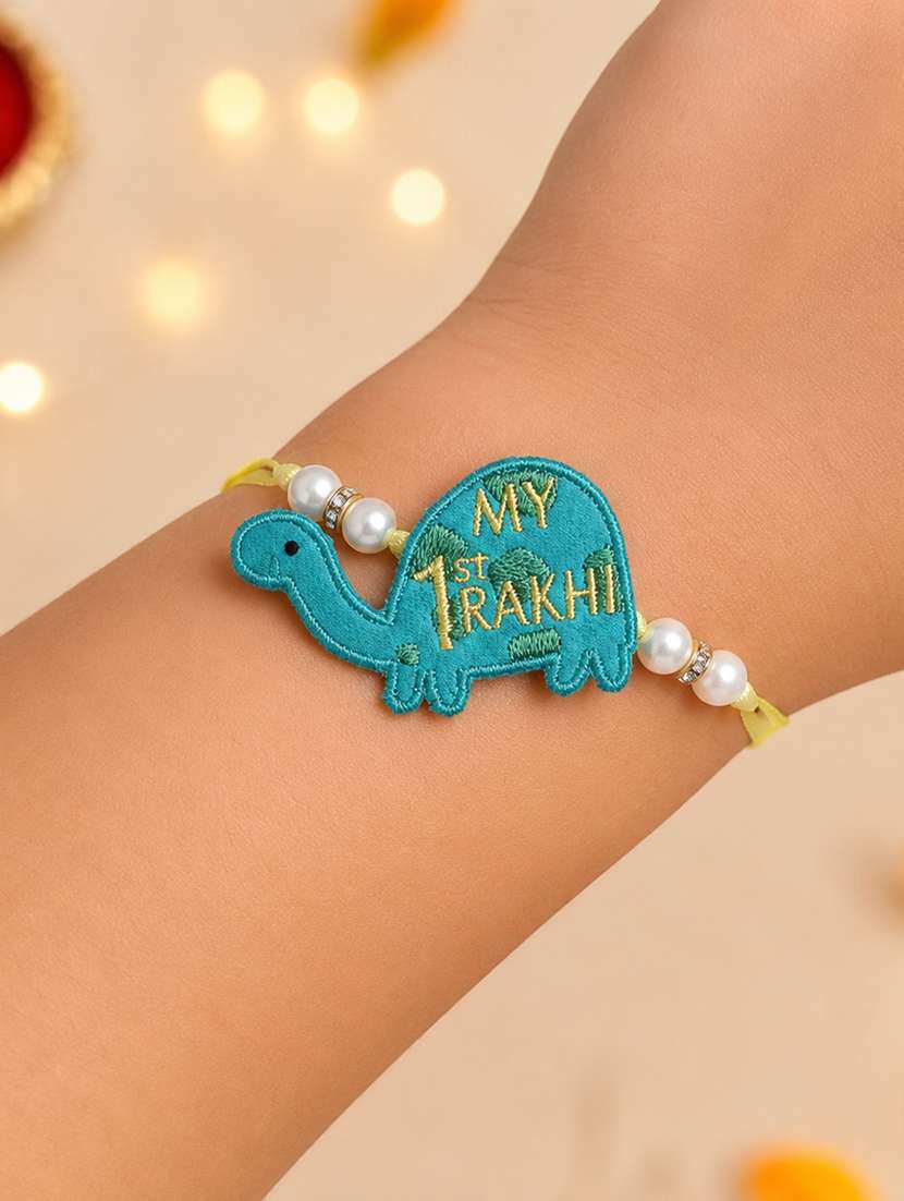 the magic wand trendy my first rakhi tortoise applique rakhi for kids