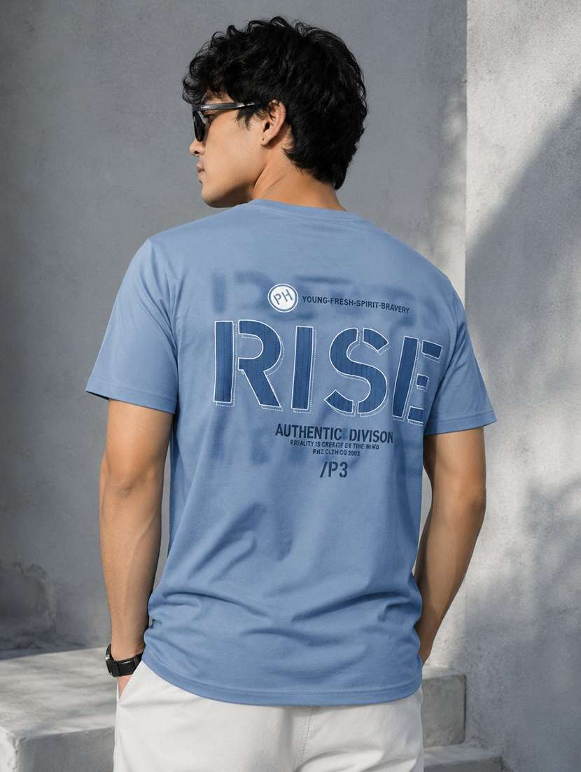men printed short sleeves regular fit t-shirt