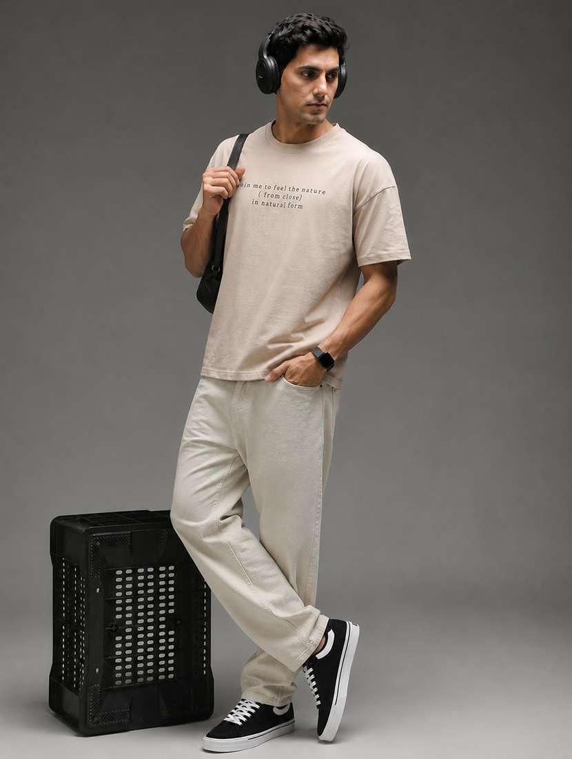 men printed short sleeves oversized t-shirt - 22598411 -  Standard Image - 3