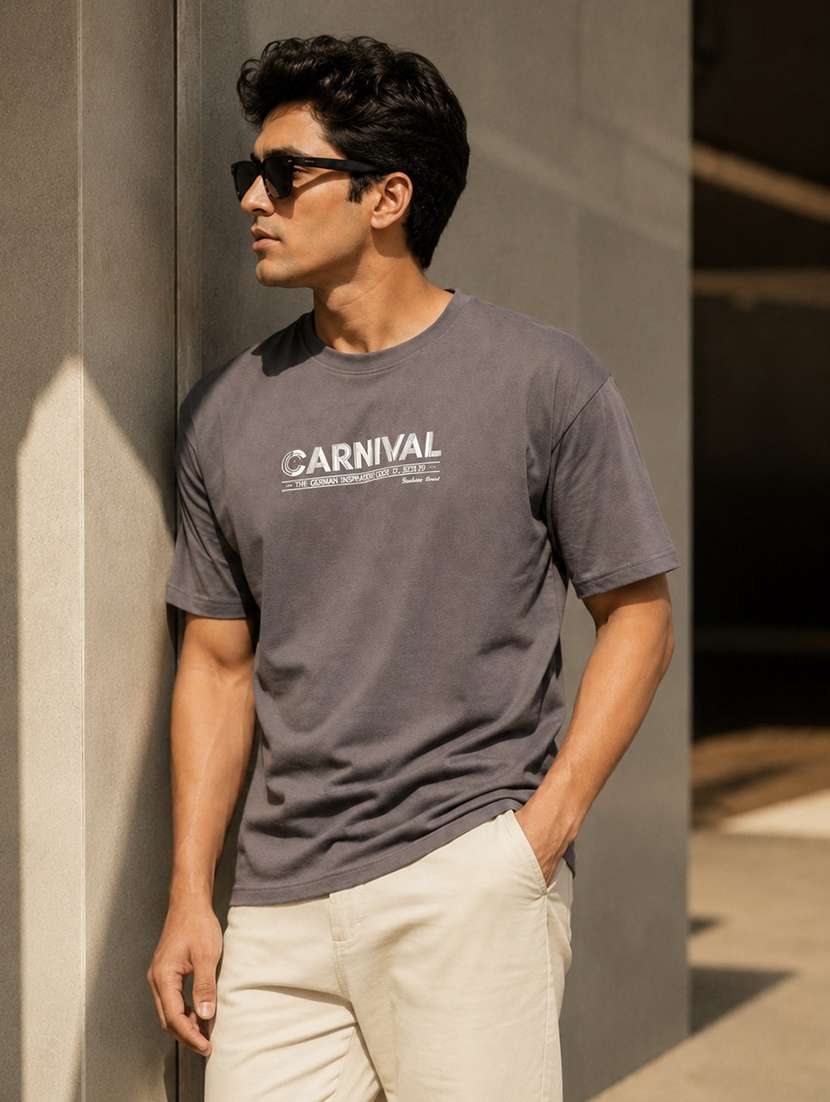 men printed short sleeves oversized t-shirt - 22598412 -  Standard Image - 3