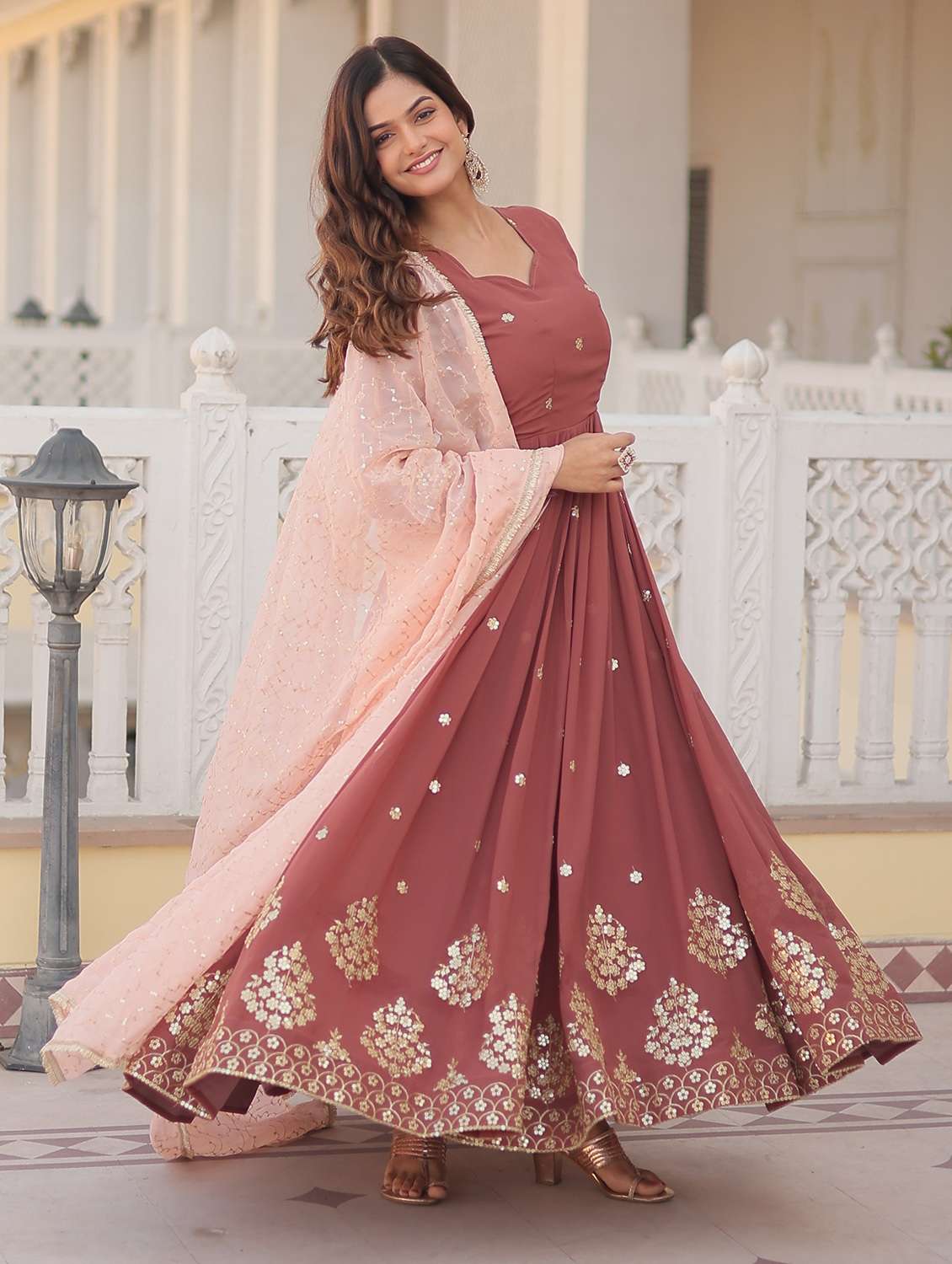 women embroidered long sleeves kurta dupatta set - 22598492 -  Standard Image - 3