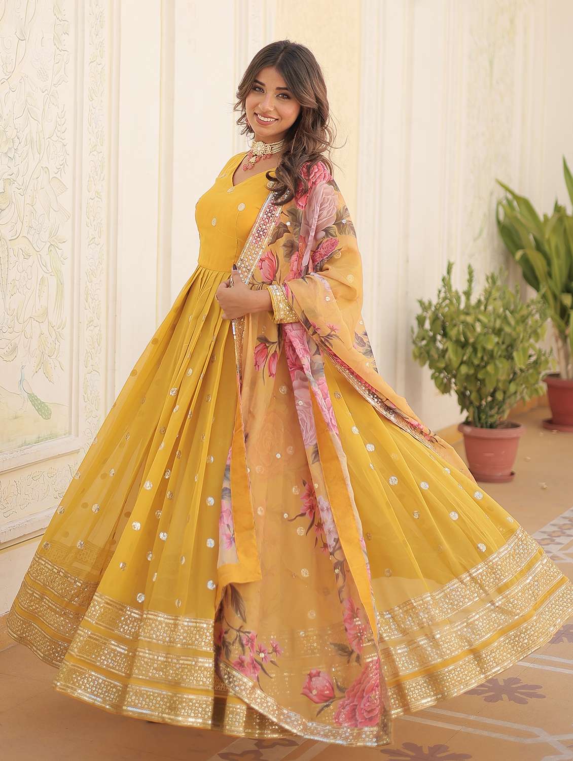 women embroidered long sleeves kurta dupatta set - 22598500 -  Standard Image - 3
