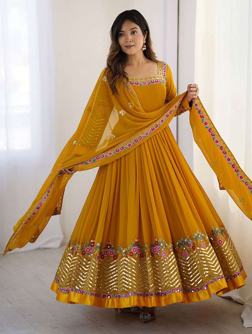 women embroidered long sleeves kurta dupatta set - 22598553 -  Standard Image - 3