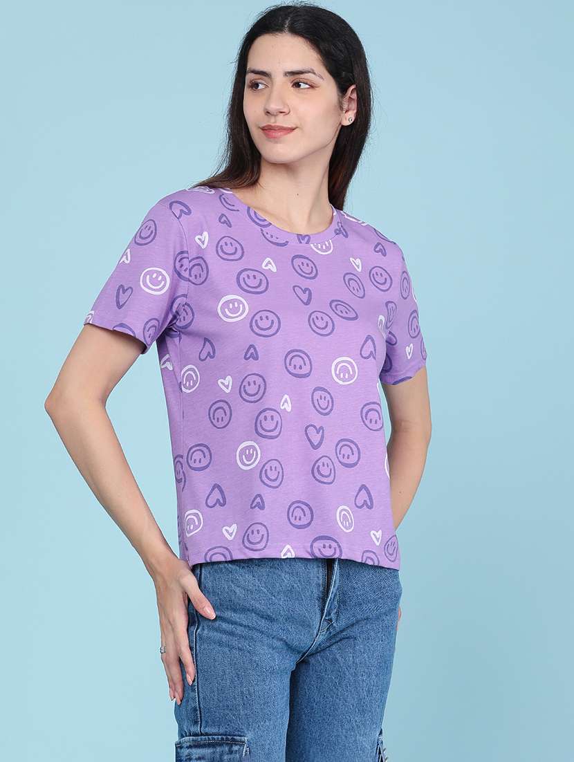 Women Printed Short Sleeves Regular T-shirt - 22599954 -  Standard Image - 3