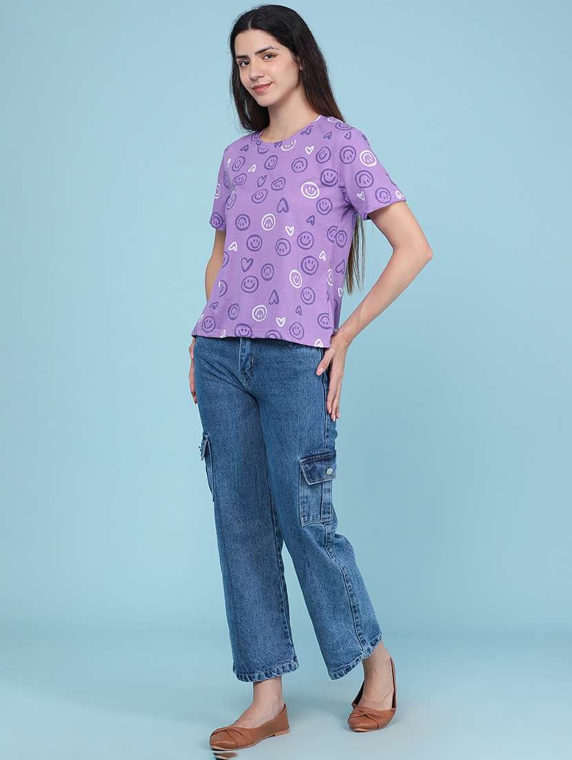 Women Printed Short Sleeves Regular T-shirt - 22599954 -  Standard Image - 5