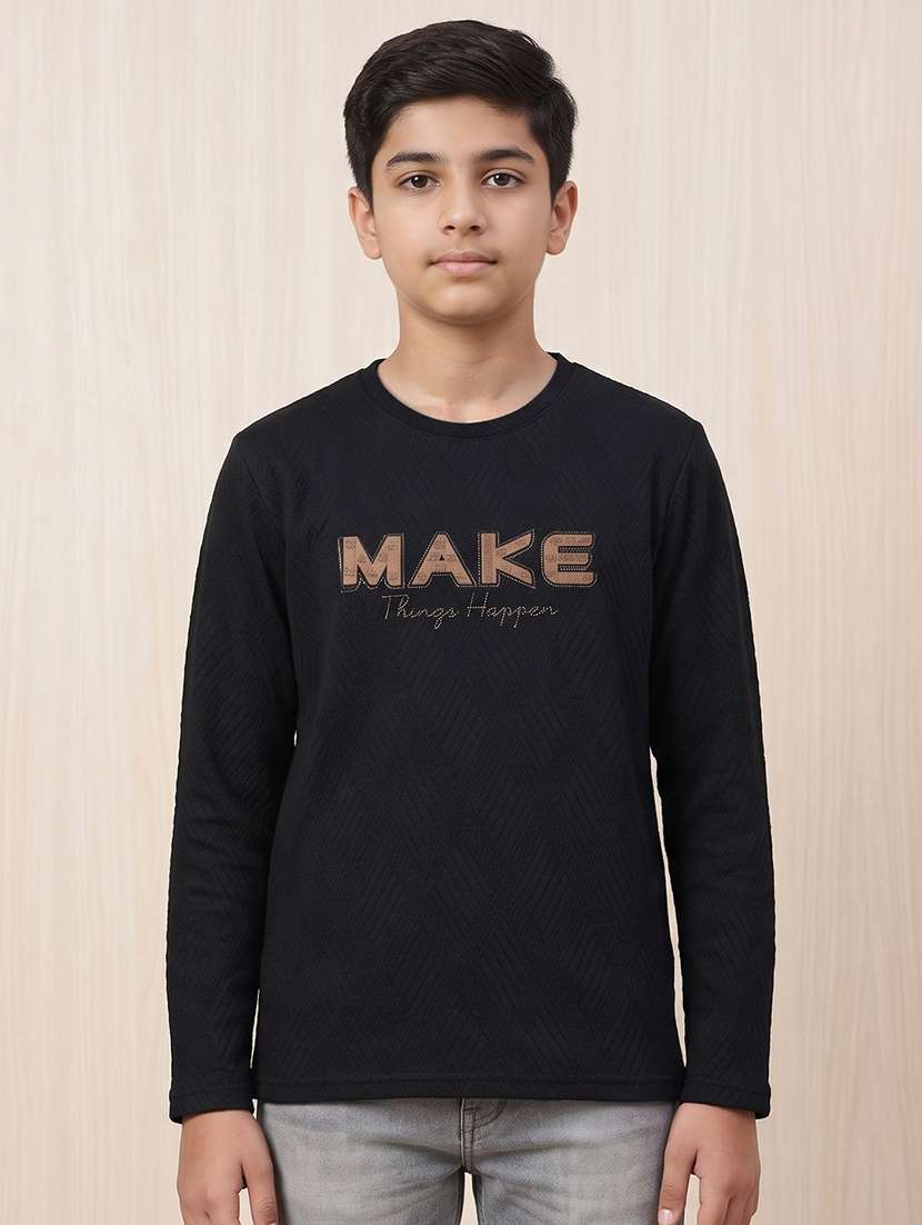 boys printed long sleeves regular fit t-shirt