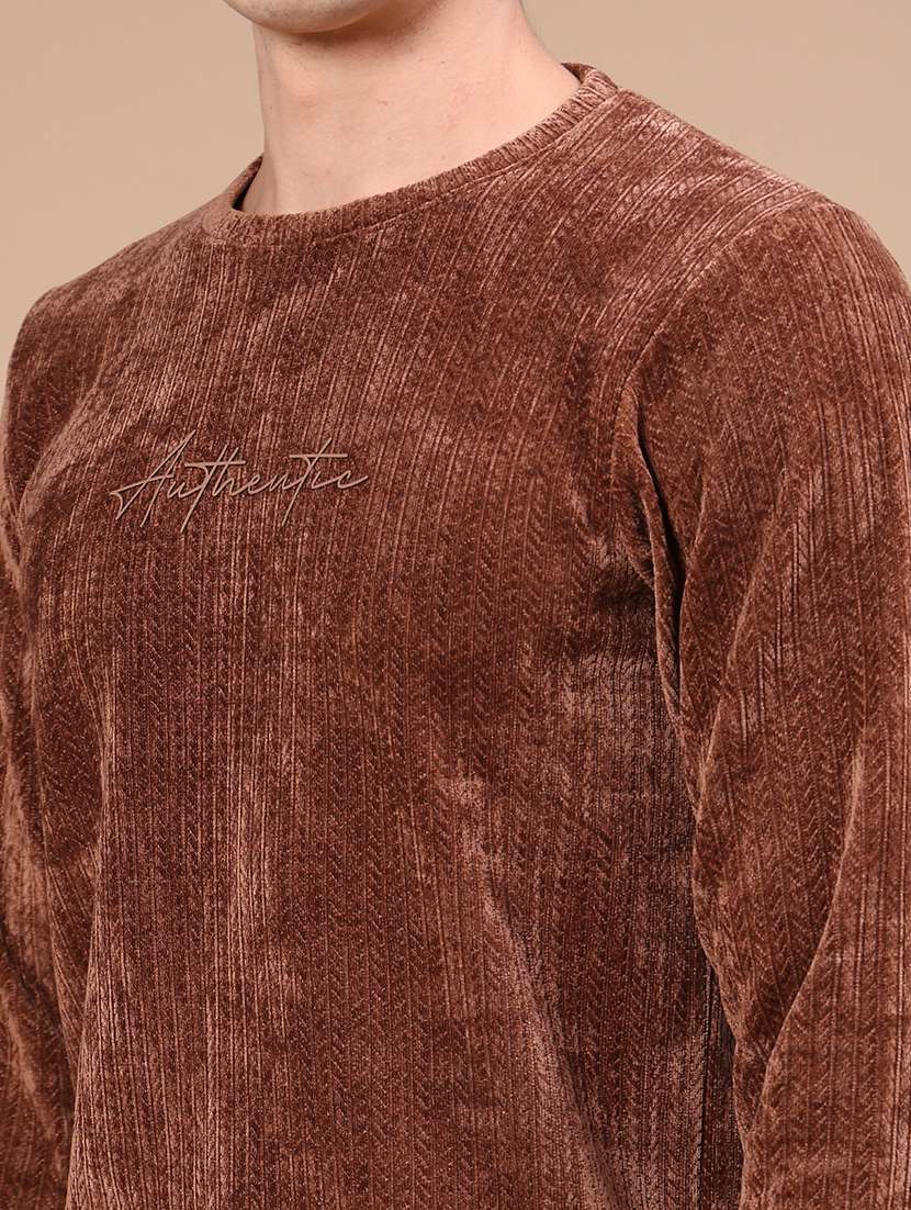 Men Self Design Long Sleeves Regular Fit Sweatshirt - 22600533 -  Standard Image - 3