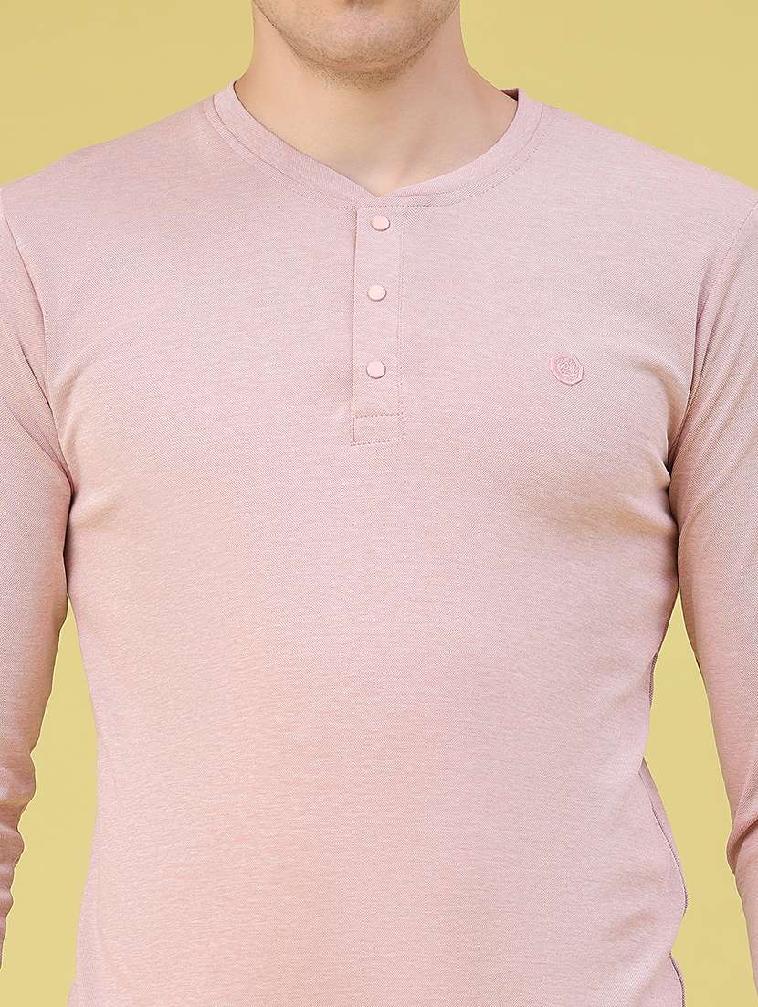 Men Solid Long Sleeves Slim Fit T-shirt - 22601303 -  Standard Image - 3