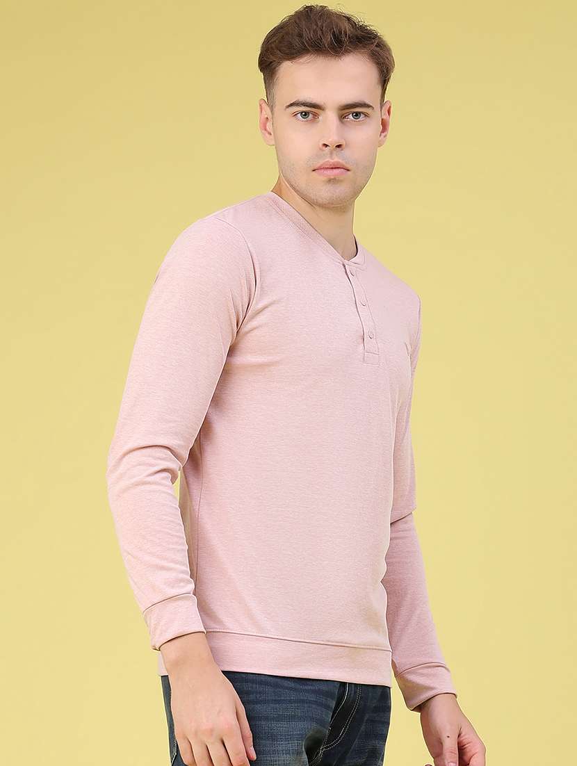 Men Solid Long Sleeves Slim Fit T-shirt - 22601303 -  Standard Image - 5