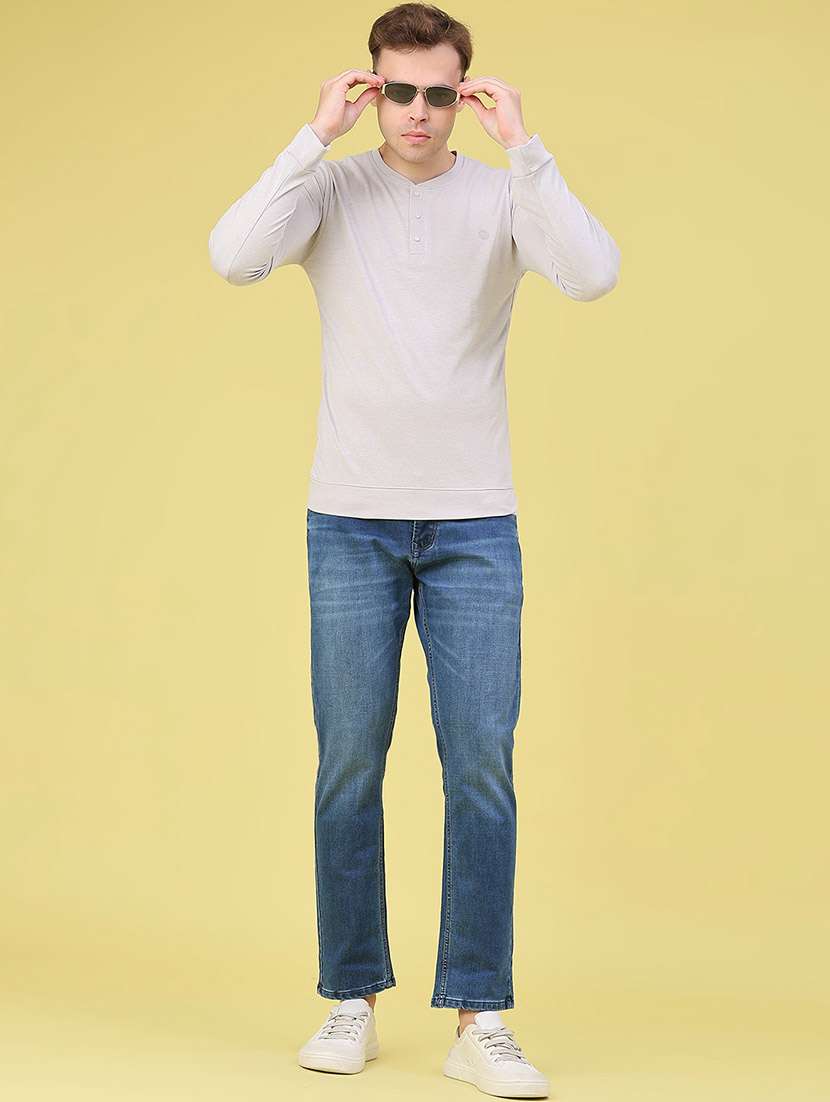 Men Solid Long Sleeves Slim Fit T-shirt - 22601304 -  Standard Image - 5