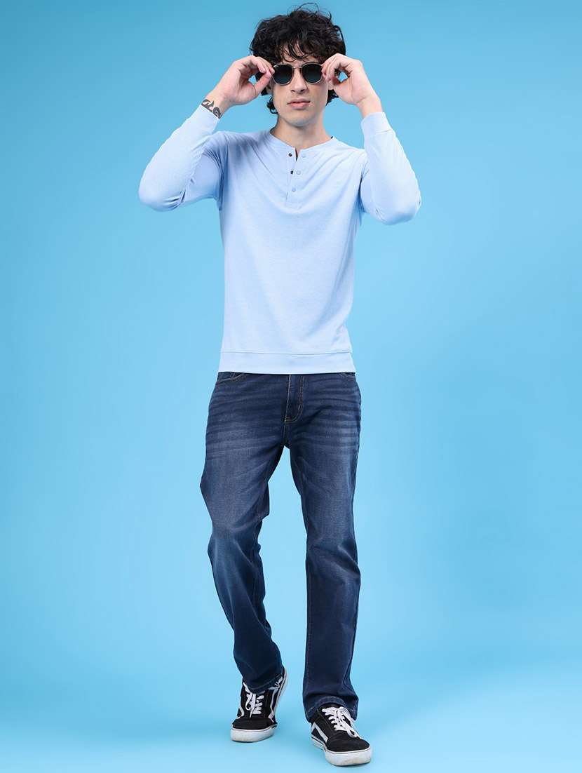Men Solid Long Sleeves Slim Fit T-shirt - 22601305 -  Standard Image - 5
