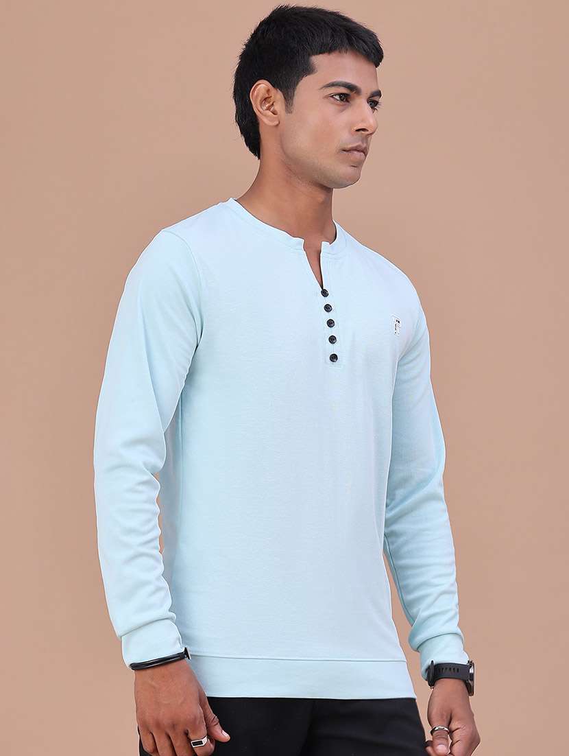 Men Solid Long Sleeves Slim Fit T-shirt - 22601312 -  Standard Image - 3