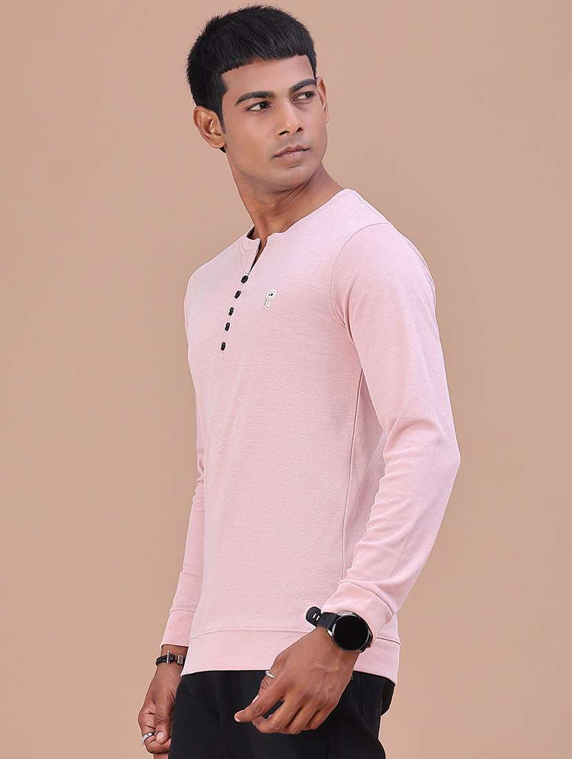 Men Solid Long Sleeves Slim Fit T-shirt - 22601315 -  Standard Image - 3