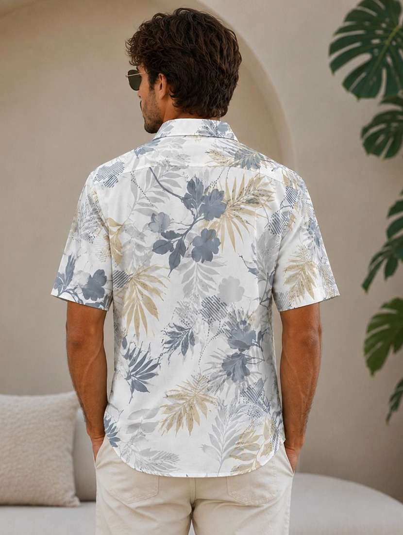 Men Printed Short Sleeve Regular Fit Casual Shirt - 22602441 -  Standard Image - 3