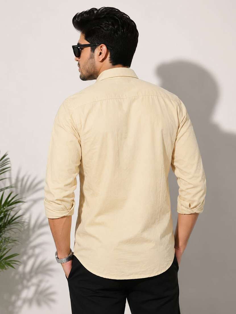 Men Solid Long Sleeve Regular Fit Casual Shirt - 22602449 -  Standard Image - 3