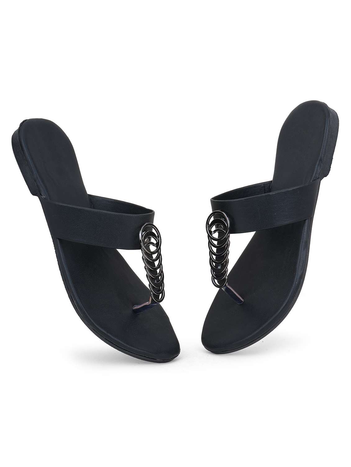 Women Embellished Toe Separator Flats - 22602661 -  Standard Image - 3