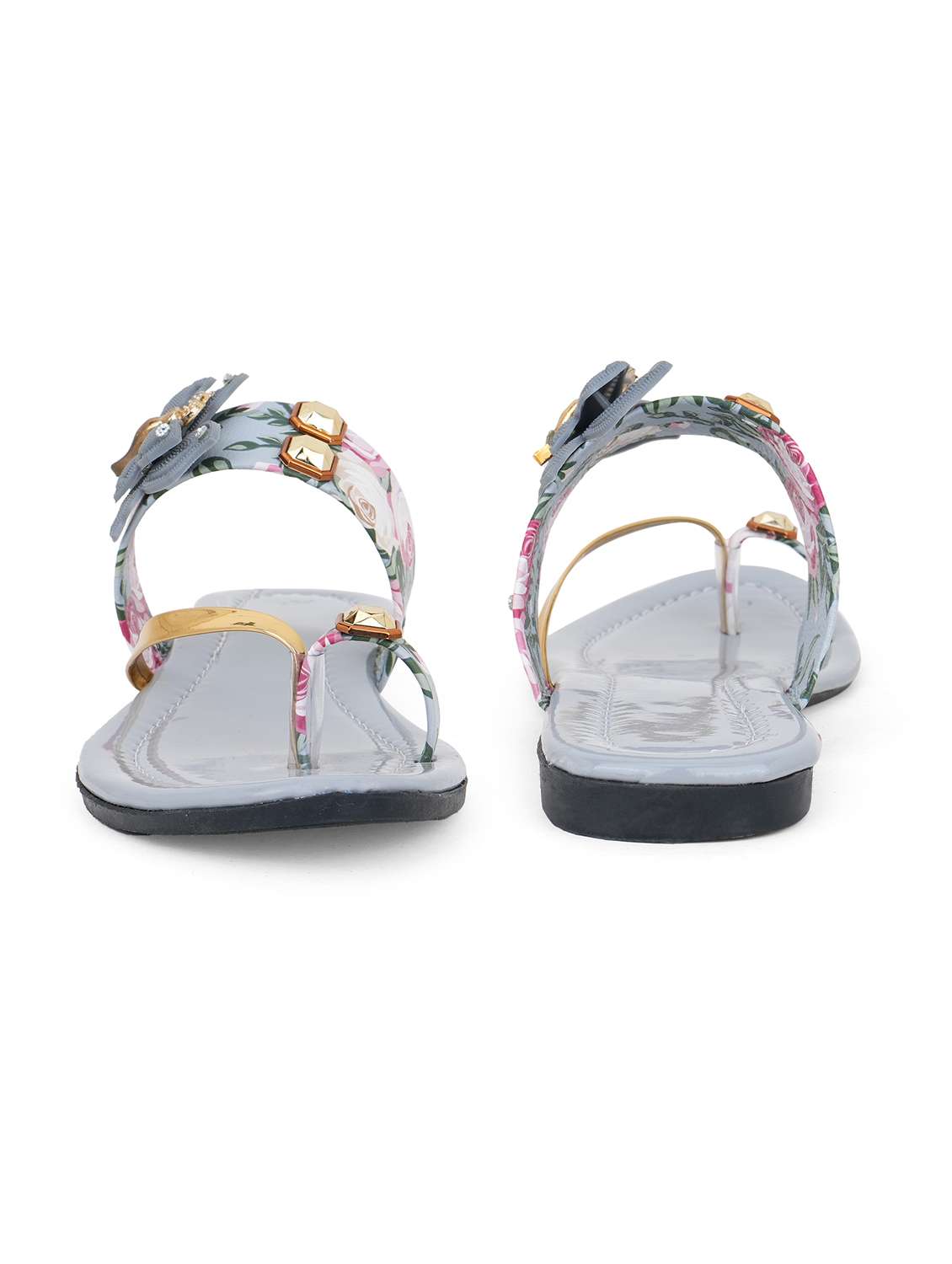 women embellished one toe flats - 22602671 -  Standard Image - 3
