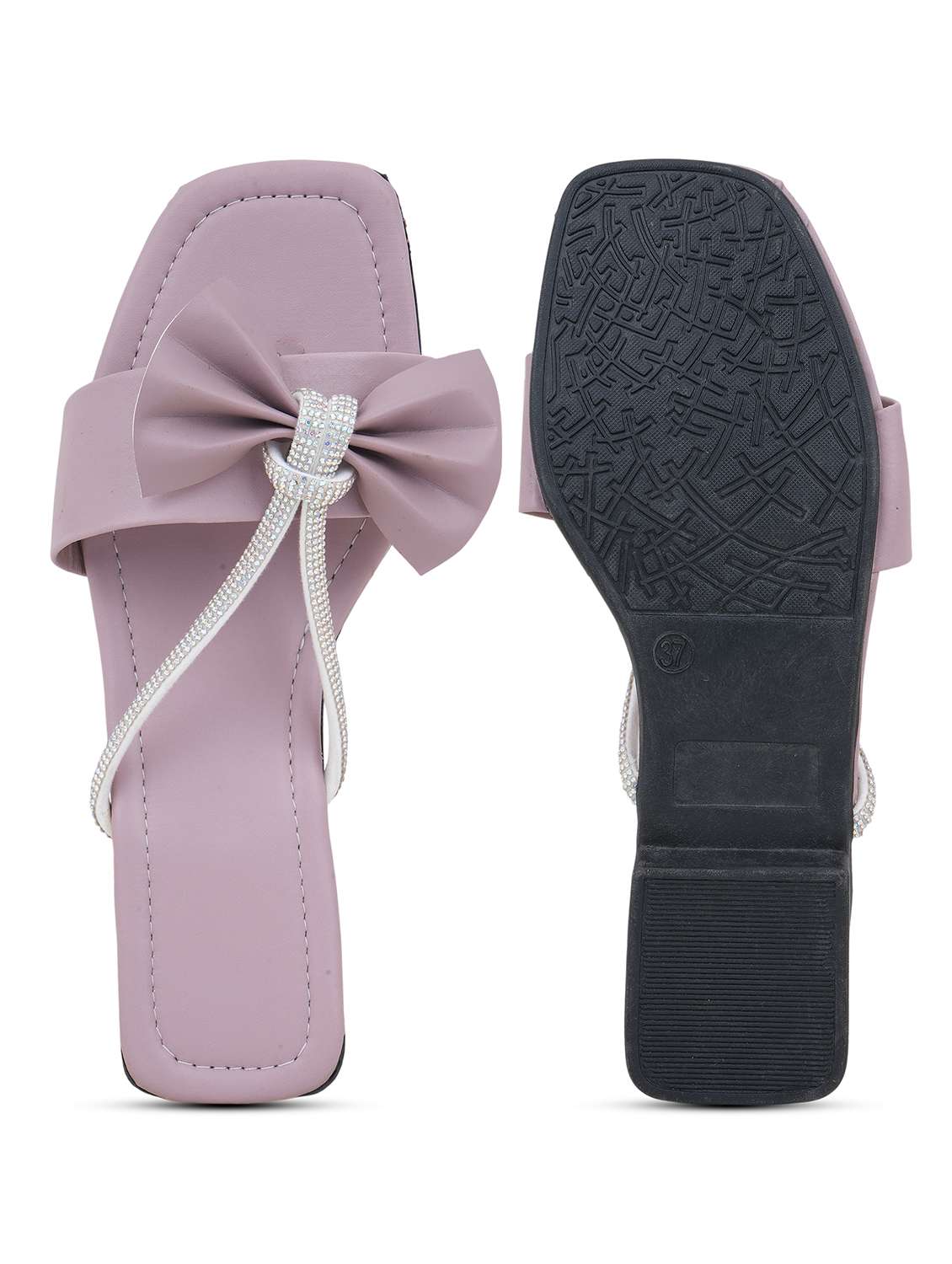 women embellished toe separator flats - 22602678 -  Standard Image - 5