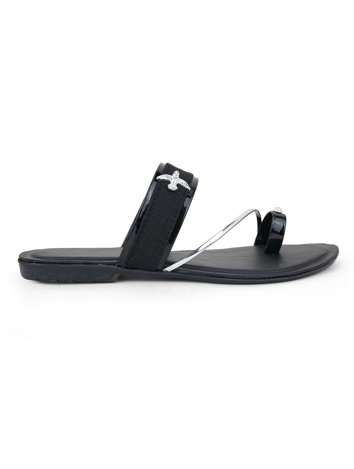 women textured one toe flats - 22602684 -  Standard Image - 3
