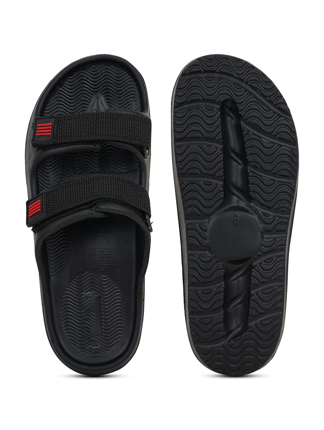 men textured slip on slider - 22602721 -  Standard Image - 5