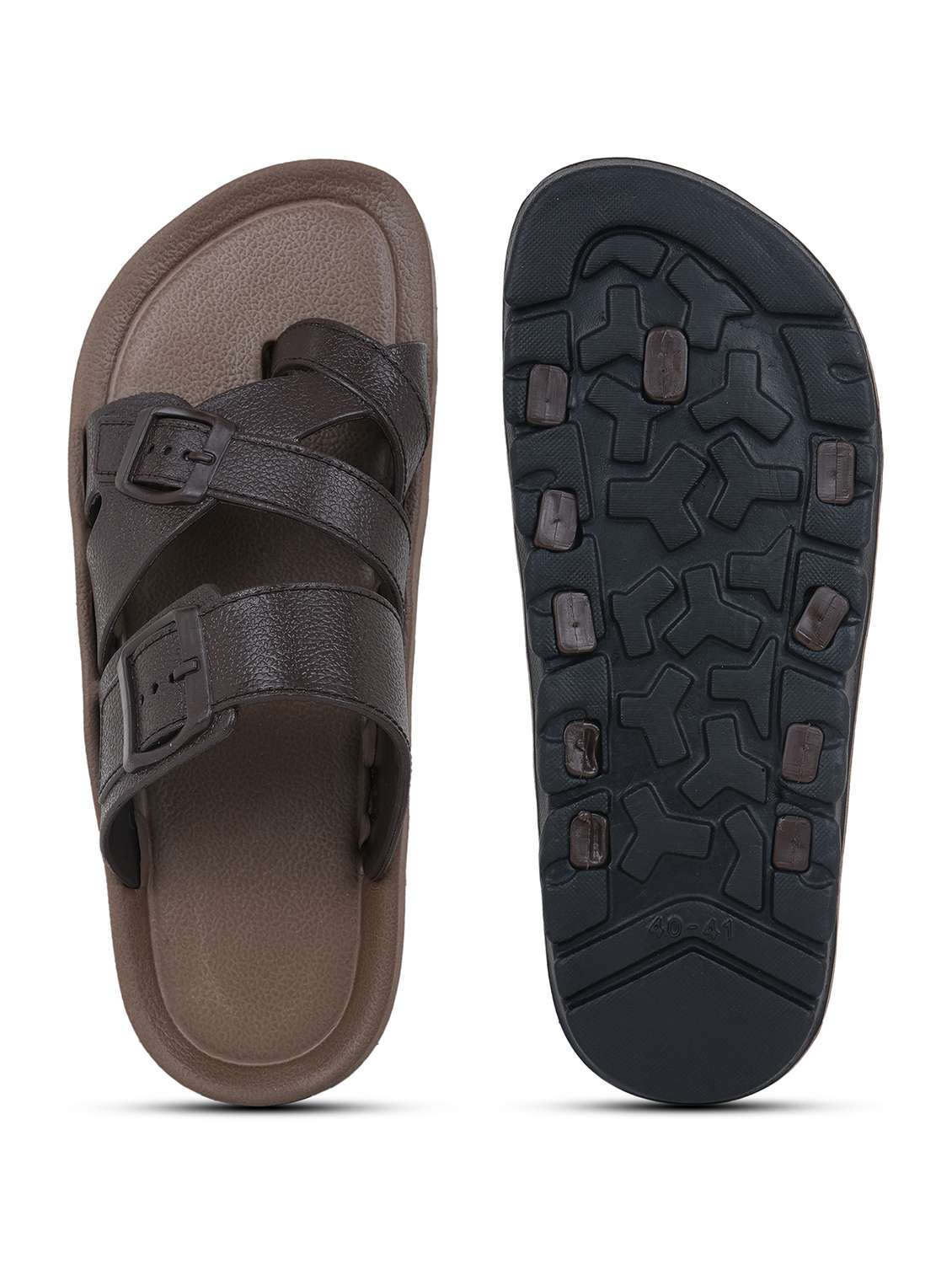 men textured one toe sandal - 22602745 -  Standard Image - 5