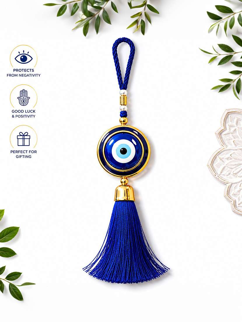 blue evil eye hanging with tassel - 22602806 -  Standard Image - 3