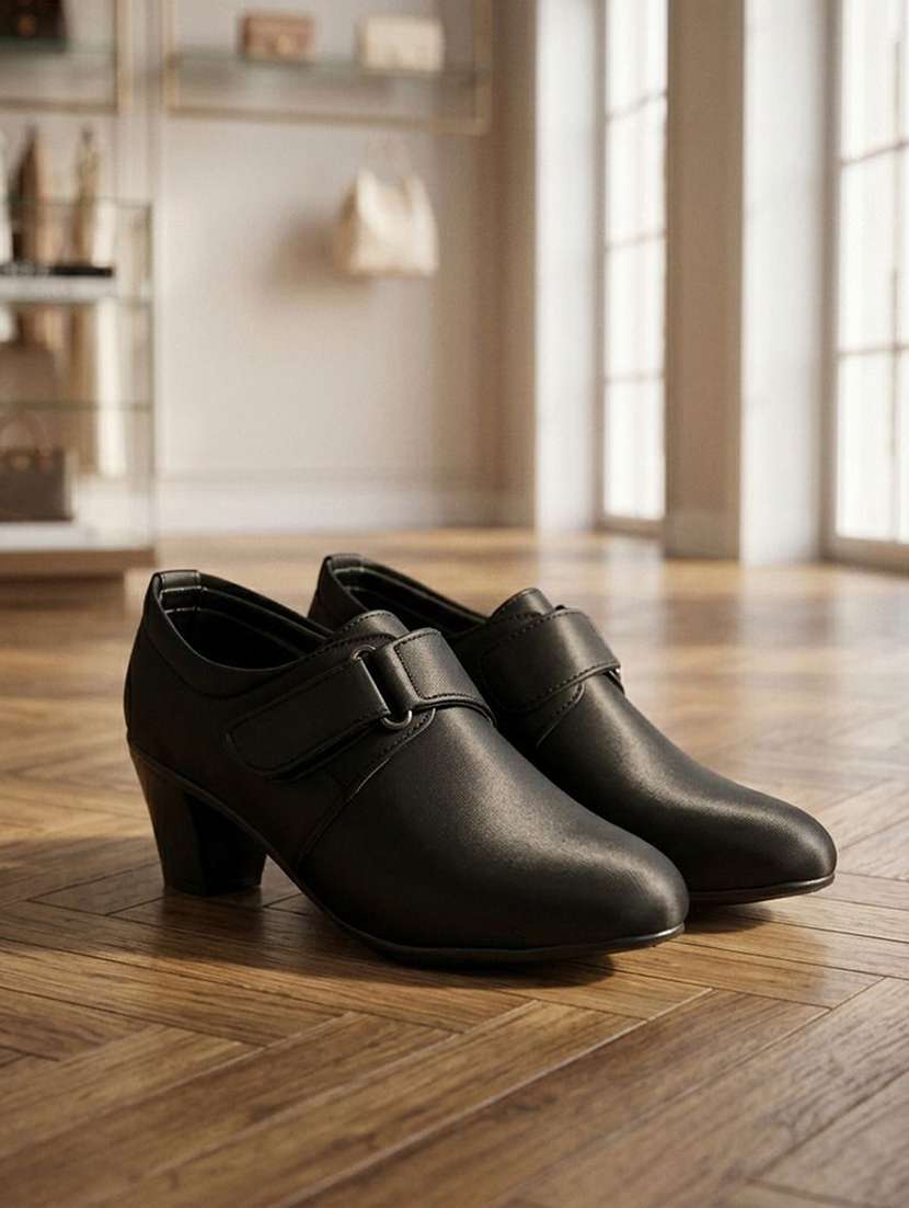women solid slip on formal shoes