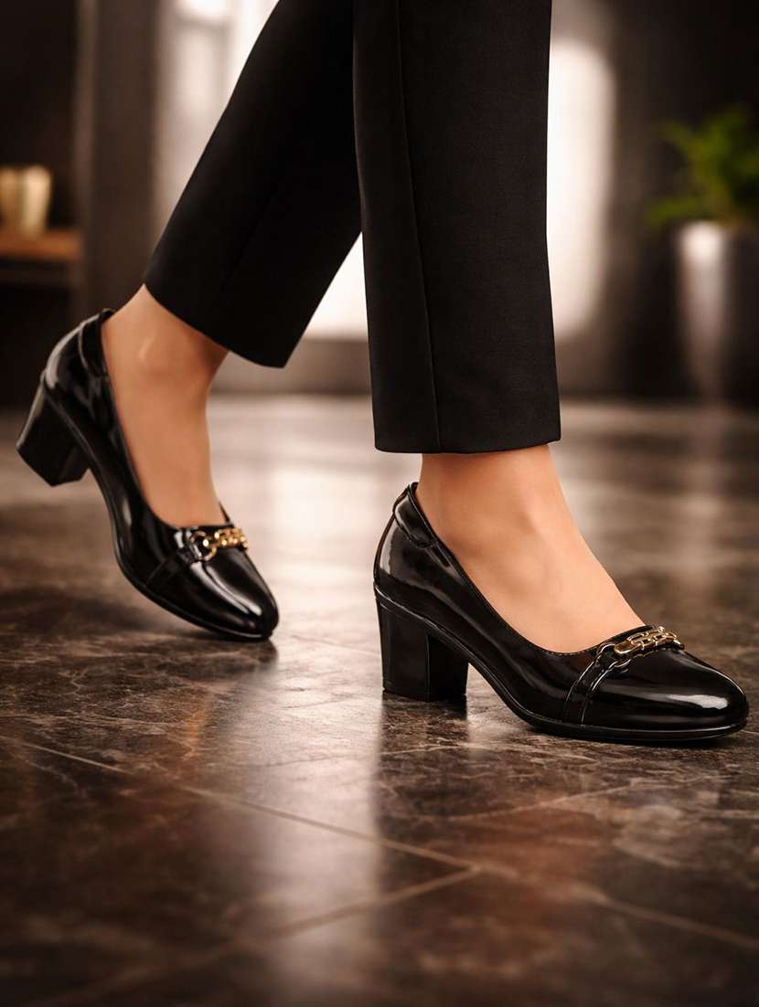 Women Solid Slip On Pumps - 22602832 -  Standard Image - 3