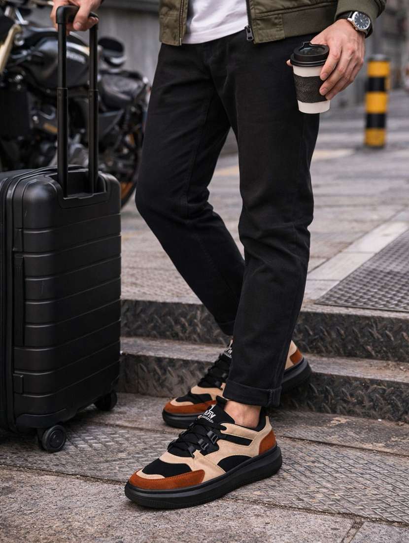men color block lace up sneaker - 22602863 -  Standard Image - 3