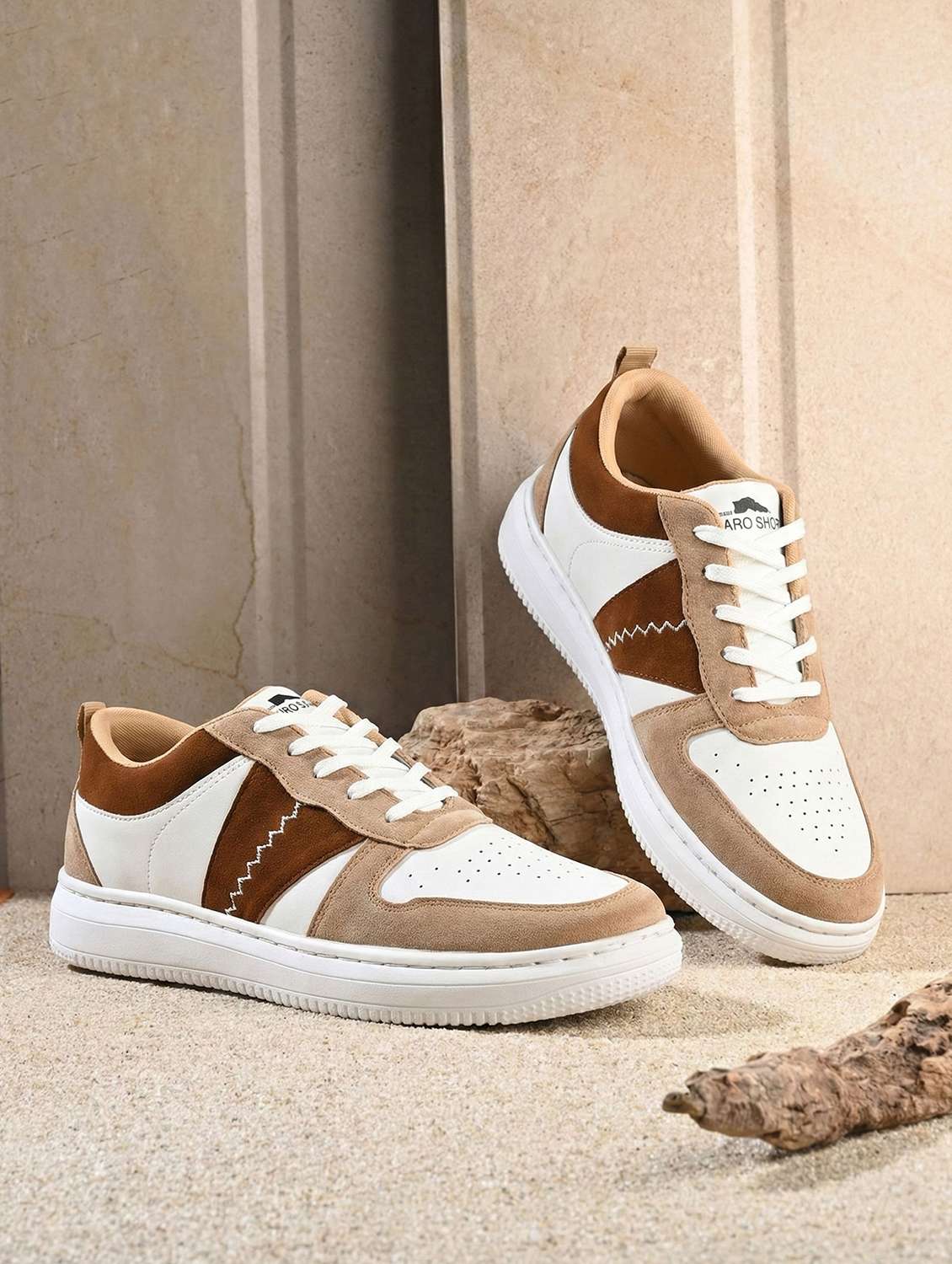 men color block lace up sneaker