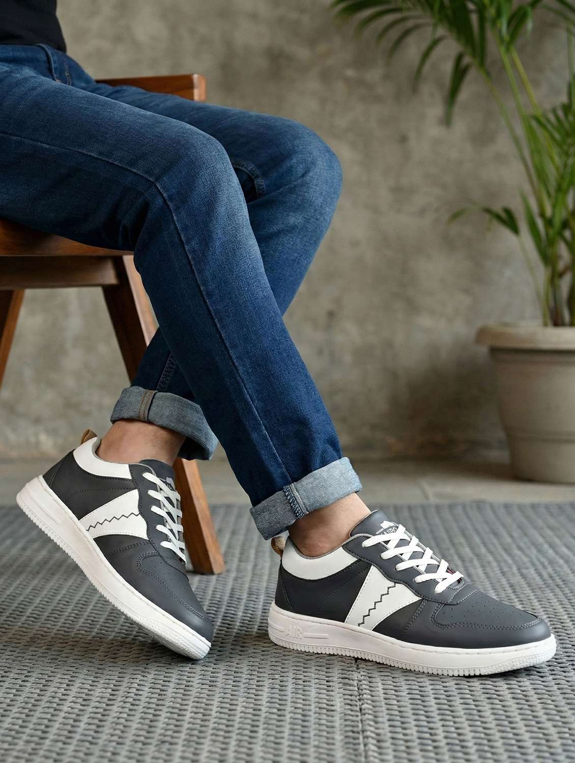 men color block lace up sneaker - 22602869 -  Standard Image - 5