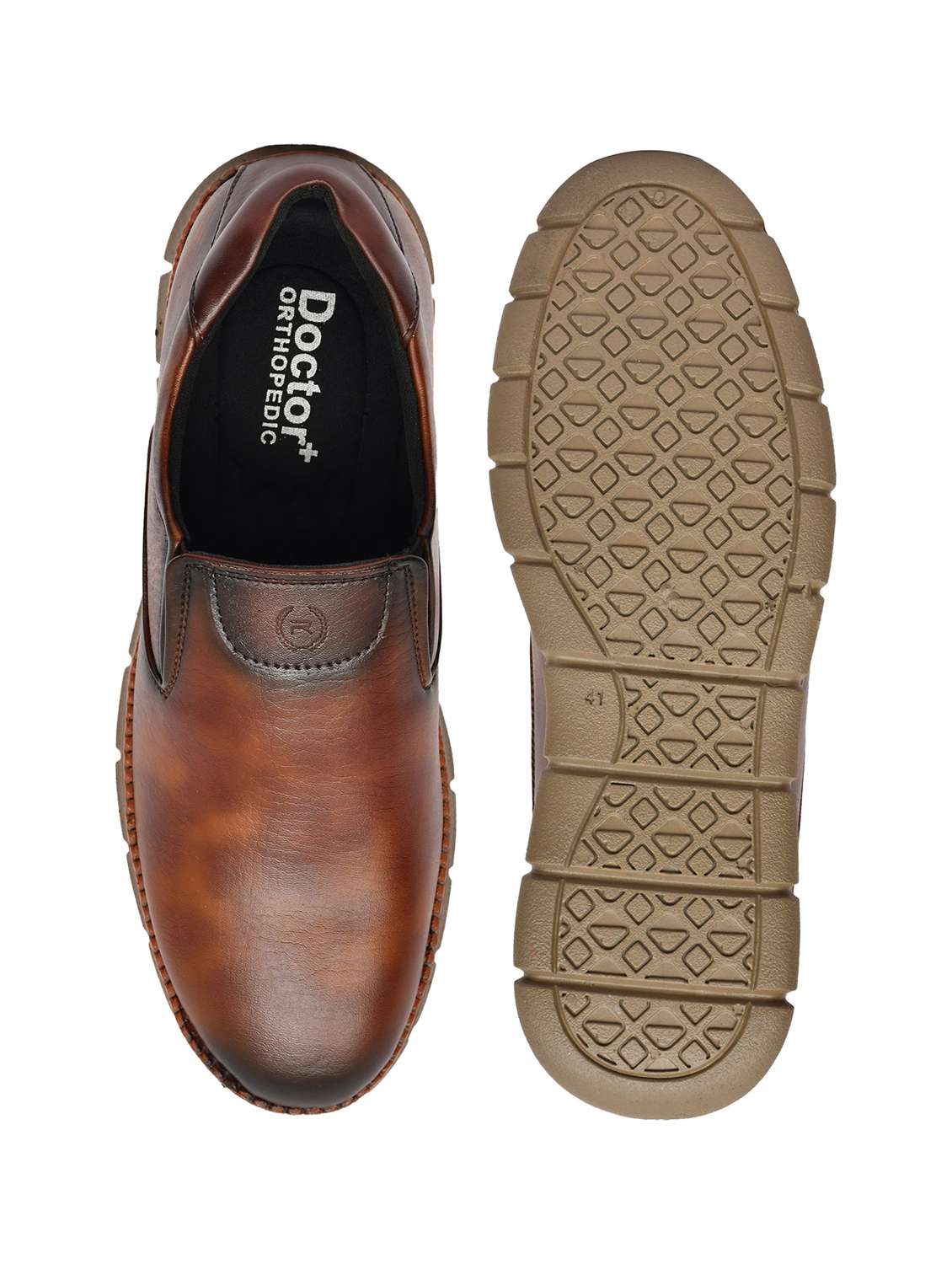 men textured slip on casual shoes - 22602884 -  Standard Image - 3