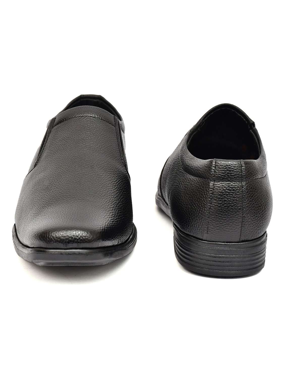 men textured slip on formal shoes - 22602885 -  Standard Image - 3