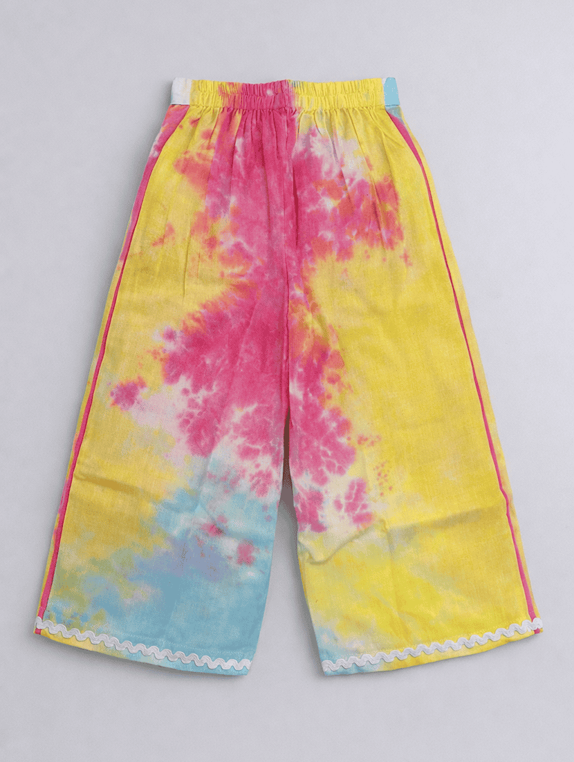 girls tie and dye short sleeves top and trouser co-ord set - 22602923 -  Standard Image - 3