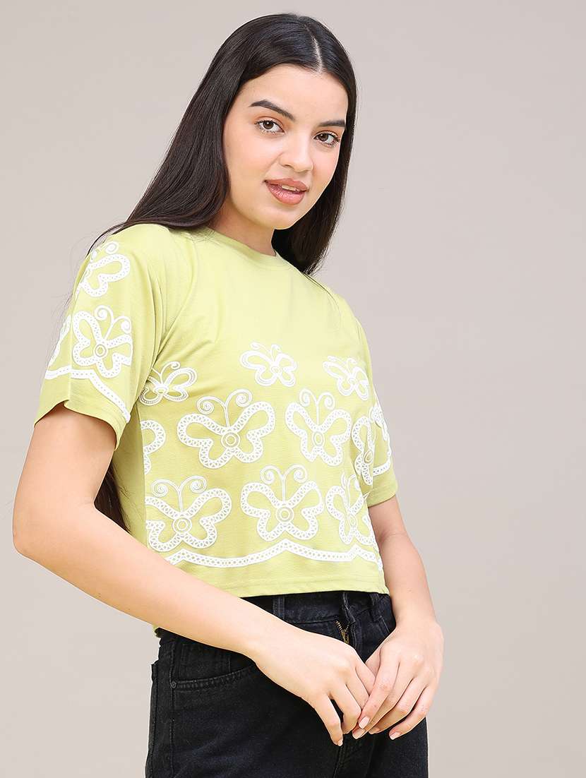 Women Printed Short Sleeves Regular T-shirt - 22602982 -  Standard Image - 3
