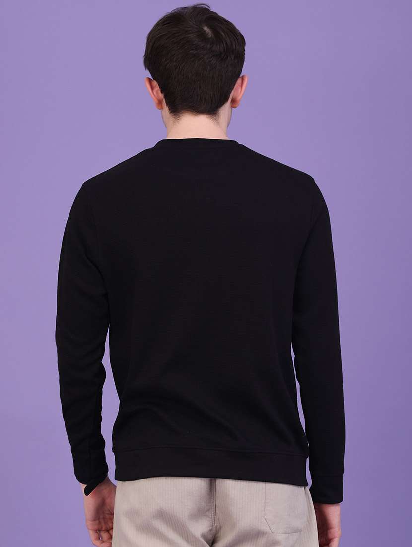men textured long sleeves regular fit t-shirt - 22603280 -  Standard Image - 3