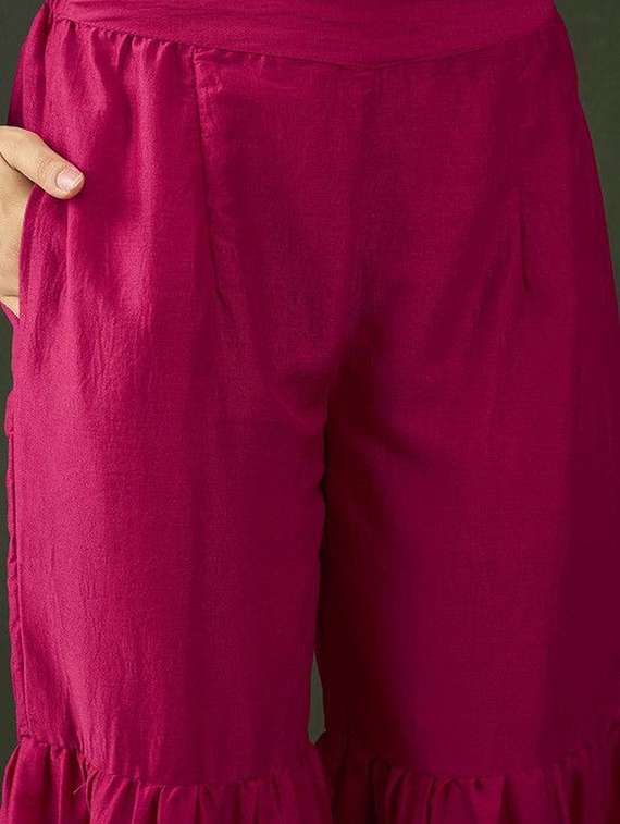 Women Embellished Three Quarter Sleeves Kurta Sharara Set - 22603539 -  Standard Image - 5