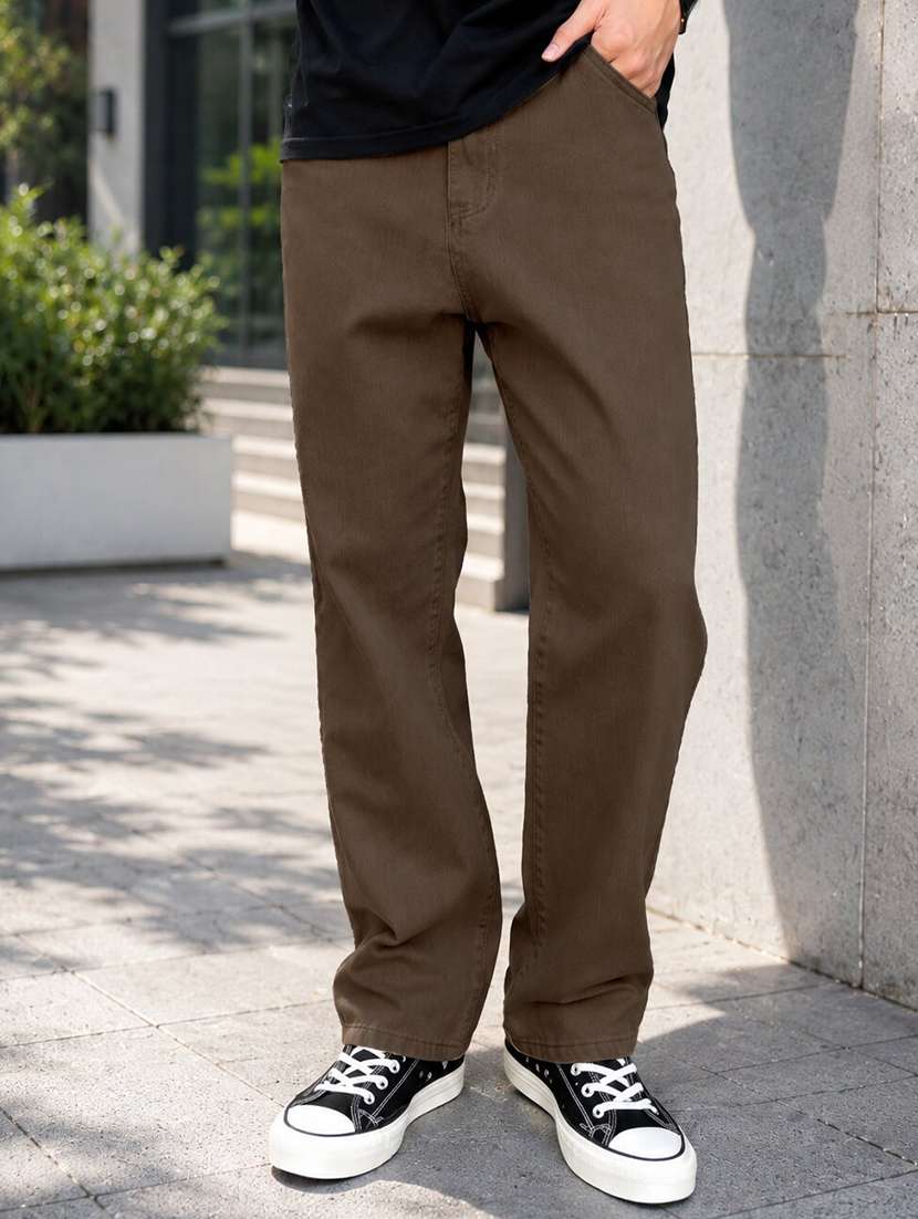 men solid mid rise straight jeans - 22603853 -  Standard Image - 3