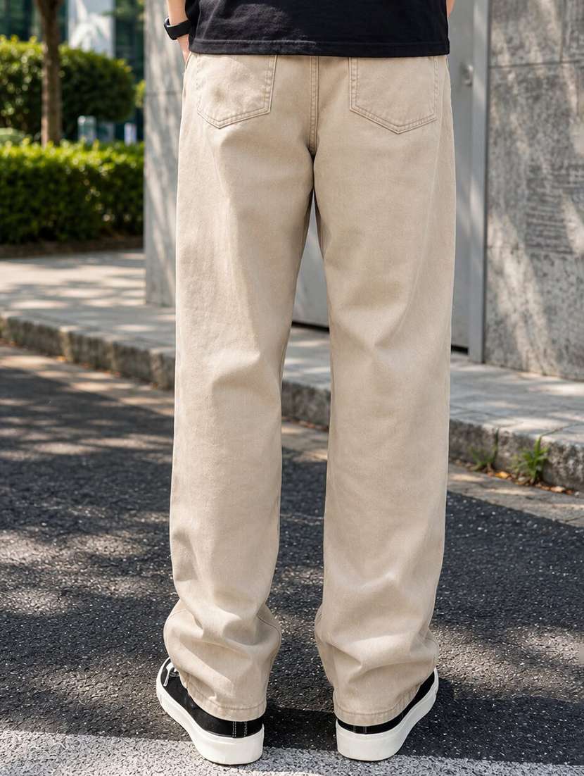 men solid mid rise straight jeans - 22603855 -  Standard Image - 5