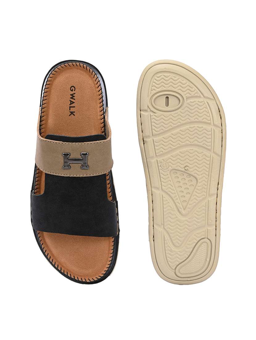 Men Colourblocked Slip On Sandal - 22604001 -  Standard Image - 5