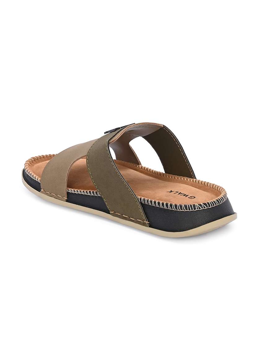 men colourblocked slip on sandal - 22604002 -  Standard Image - 3