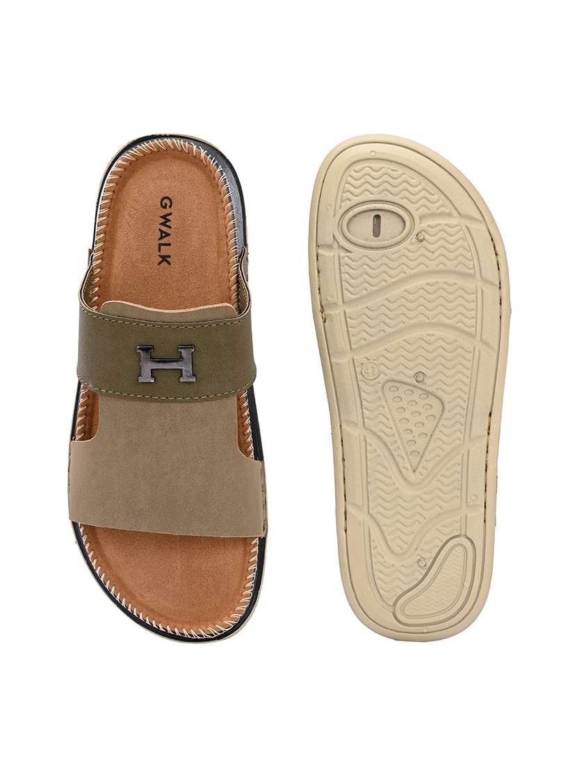 men colourblocked slip on sandal - 22604002 -  Standard Image - 5