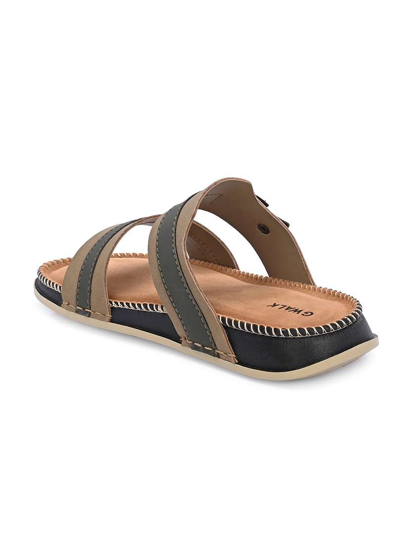 Men Colourblocked Slip On Sandal - 22604004 -  Standard Image - 3