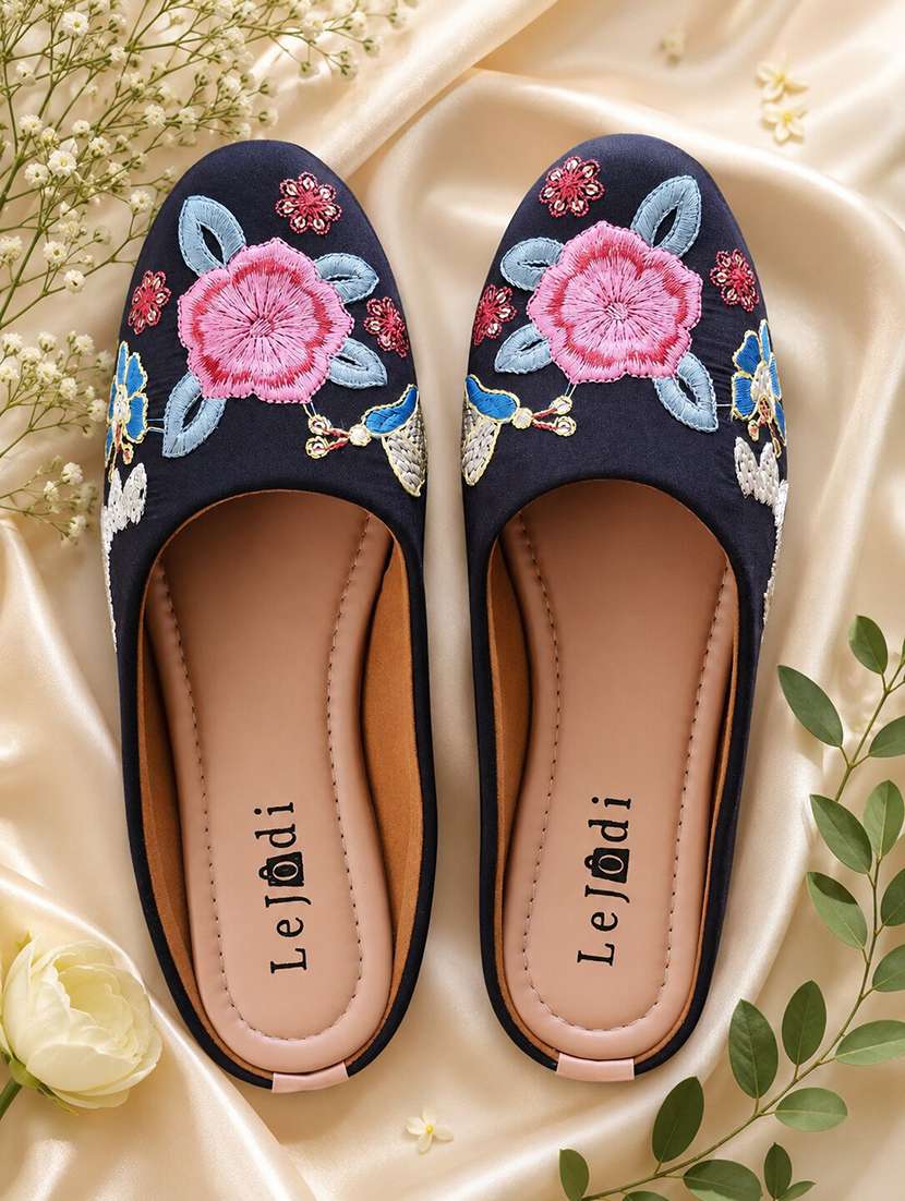 women embroidered slip on mules - 22604028 -  Standard Image - 3