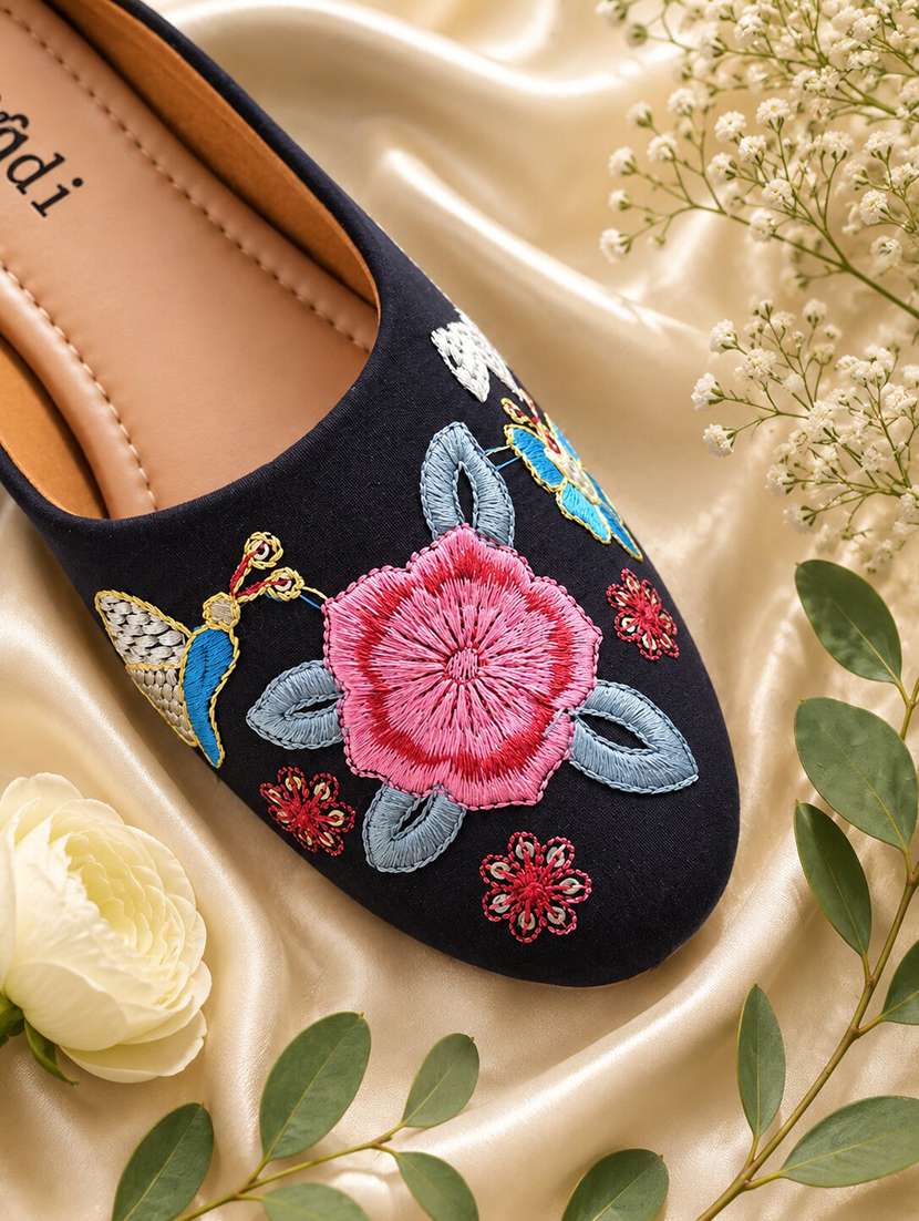 women embroidered slip on mules - 22604028 -  Standard Image - 5