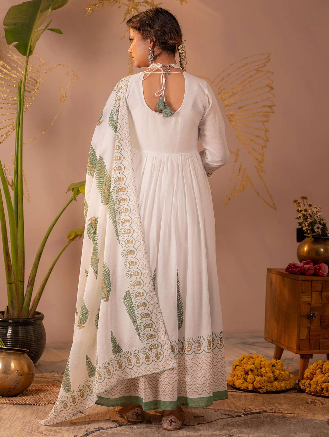 Women Printed Three Quarter Sleeves Kurta Dupatta Set - 22604283 -  Standard Image - 3